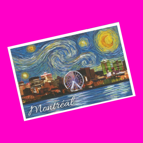 Montreal - Starry Night Postcard