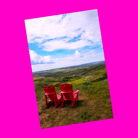 Red Chairs Postcard