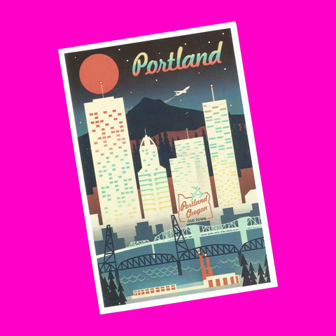 Portland - Skyline Postcard