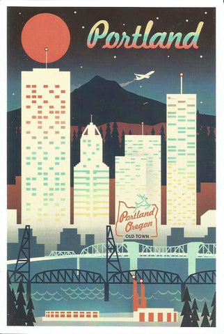 Portland - Skyline Postcard