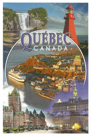 Quebec - Montage Scenes Postcard