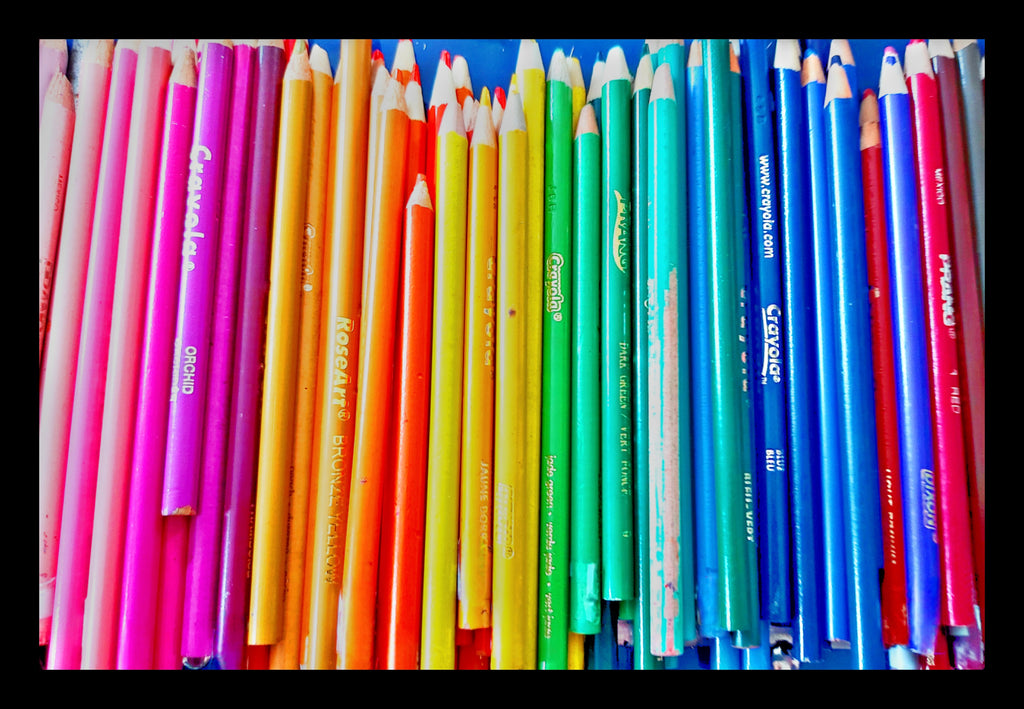 Rainbow Pencils Postcard