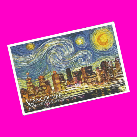 Vancouver - Starry Night Postcard