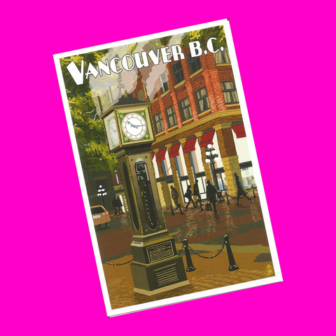 Vancouver - Steam Clock Postcard