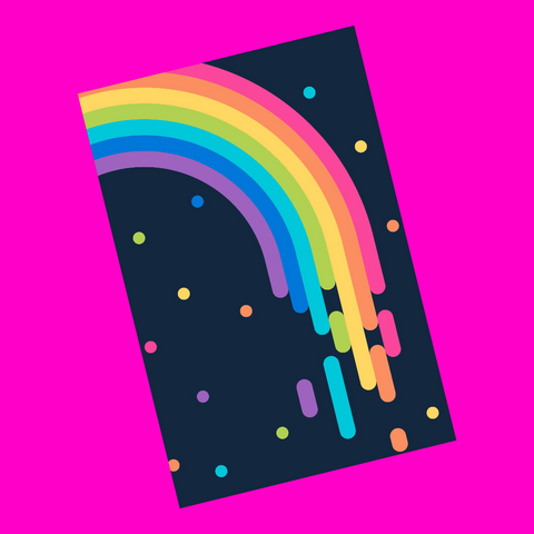 Rainbow Sweep Postcard