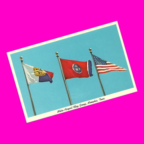 USA - Tennessee - Memphis - Flag Trio Postcard