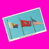 USA - Tennessee - Memphis - Flag Trio Postcard