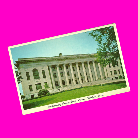 USA - North Carolina - Charlotte - Mecklenburg County Courthouse Postcard