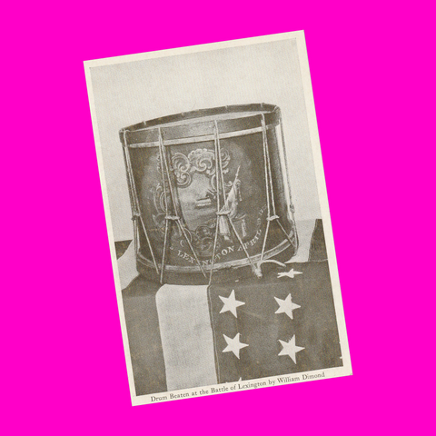 USA - Massachusetts - Lexington - Civil War Drum Postcard