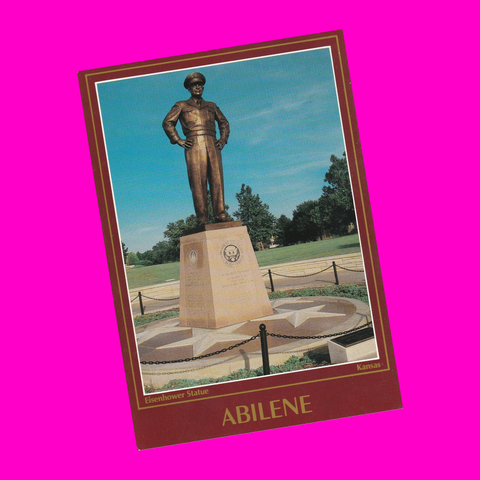 USA - Kansas - Abilene - President Eisenhower Statue Postcard