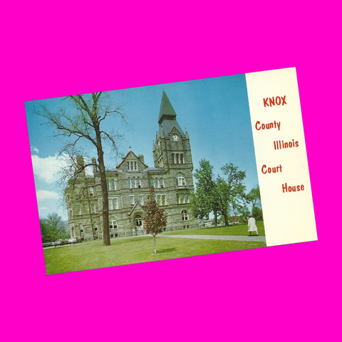 USA - Illinois - Galesburg - Knox County Courthouse Postcard