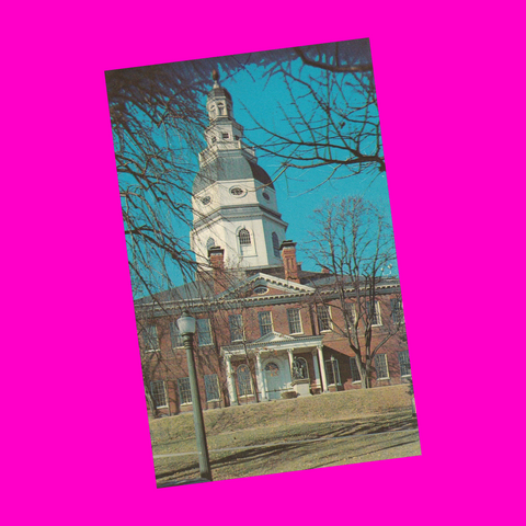 USA - Maryland - Annapolis - State House Building Postcard
