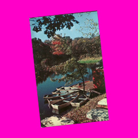 USA - Michigan - Whitehall - Rowboats at the Dock Postcard