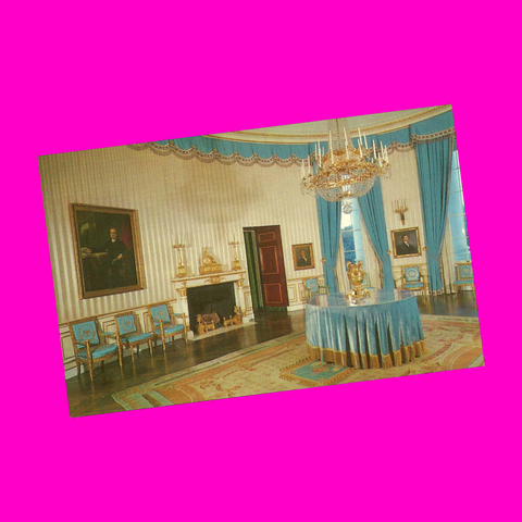 USA - Washington, DC - White House Blue Room Postcard