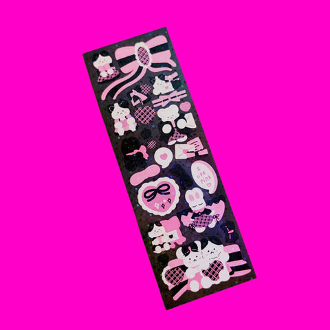 Pastel Goth Bears Sticker Sheet