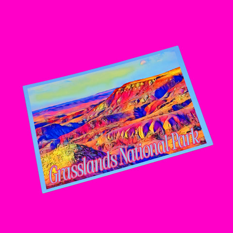 Grasslands National Park - Badlands Landscape Postcard