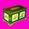 Woodgrain Flower Panel Trinket Box