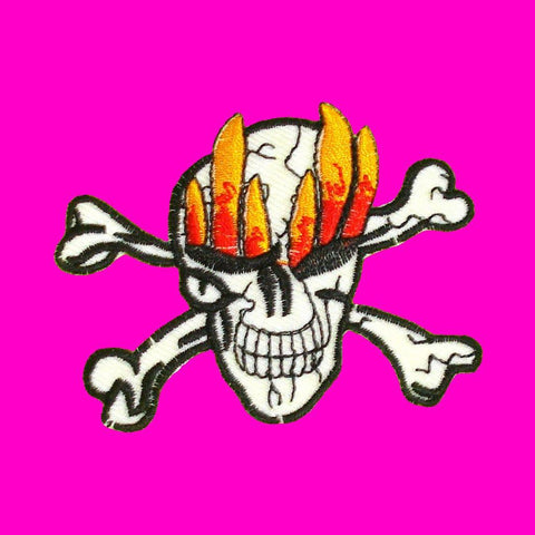Flaming Eyes Skull Patch