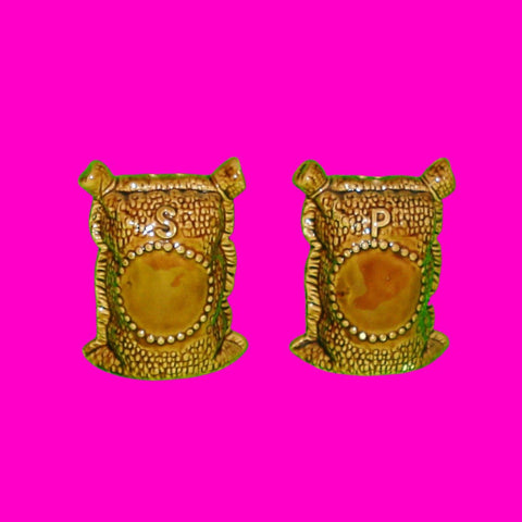 Sugar Sack Salt & Pepper Shakers