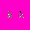 Slithering Snakes Earrings - Silver or Gold