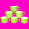 Apple Green Coffee Cups - Set of Six