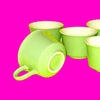 Apple Green Coffee Cups - Set of Six