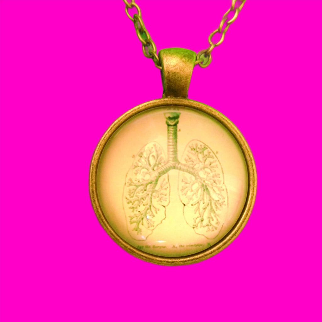 Anatomical Lung Pendant Necklace
