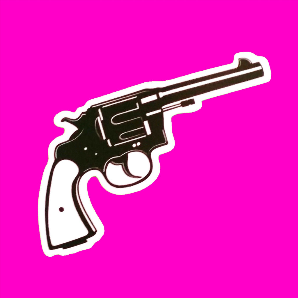 Revolver Sticker - More Styles! - Pink Skull