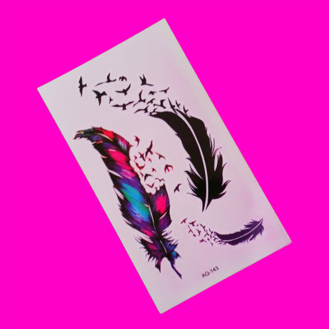 Feather Mix Temporary Tattoo