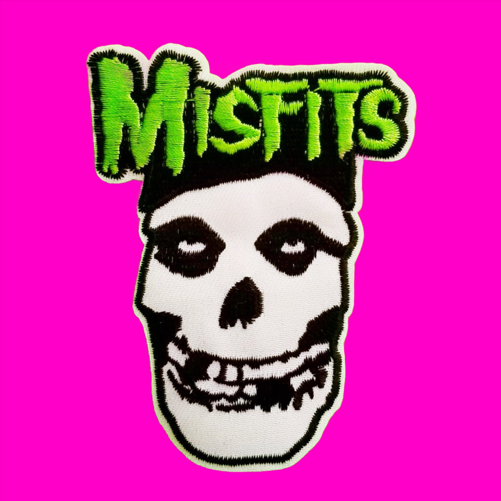 Bw Patch- 4231 Misfits Skull Face Green Patch