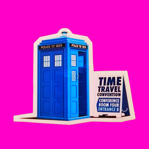 Time Travel Convention Sticker