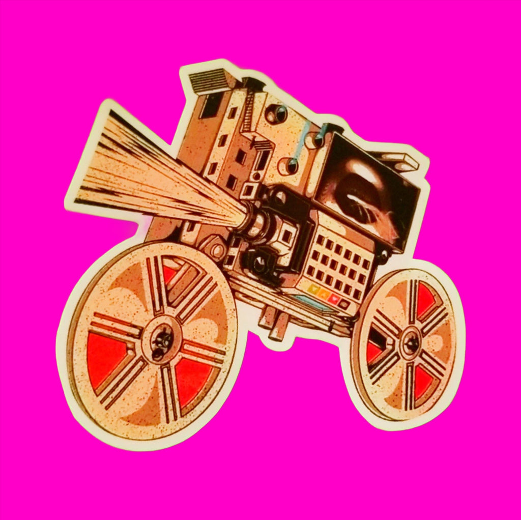 Projector Project Sticker - Pink Skull