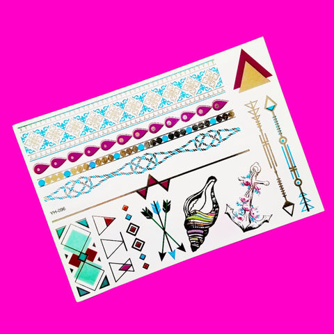 Seaside Dream Metallic Temporary Tattoo