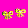 Rhinestone Bow Earrings - More Colours!