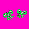 Rhinestone Bow Earrings - More Colours!