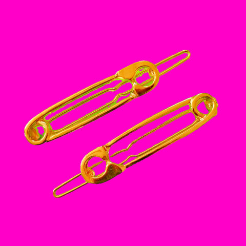 Safety Pin Hair Clips