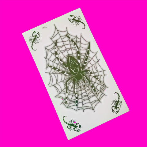 Spider & Web Temporary Tattoo