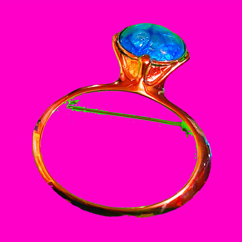 Blue Shimmer Ring Pin