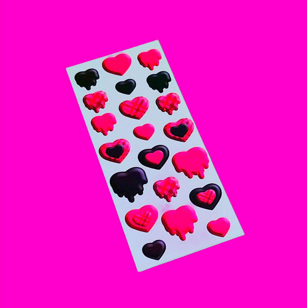 Melting Heart Sticker Sheet - More Colours!