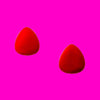 Red Enamel Triangle Earrings