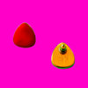 Red Enamel Triangle Earrings