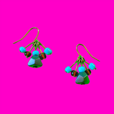 Beaded Cluster Earrings