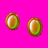 Pearl Cameo Oval Earrings