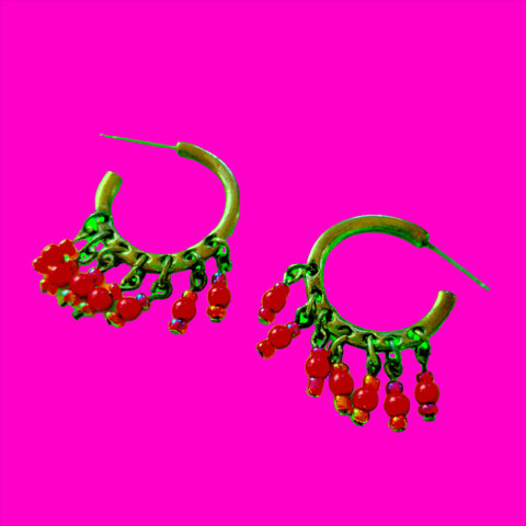 Beaded Hoop Earrings