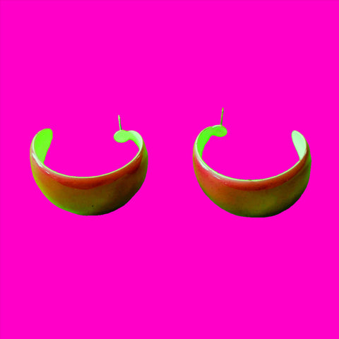 Purple Hoop Earrings
