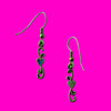 Pewter Heart Scroll Earrings