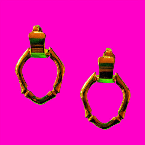 Gold Doorknocker Earrings