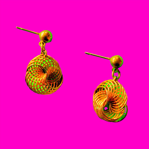 Gold Spiral Earrings