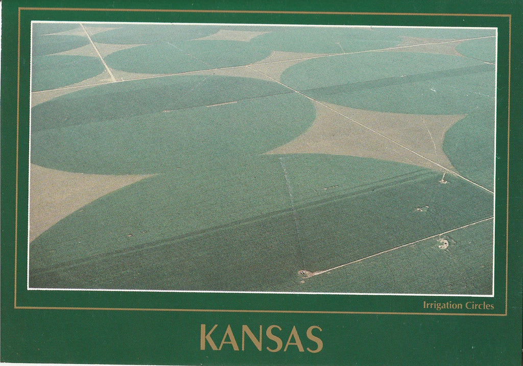 USA - Kansas - Farming Aerial View Postcard