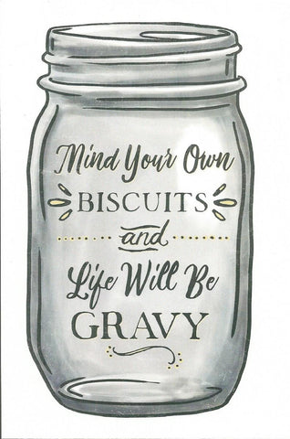 Mind Your Own Biscuits Postcard